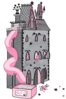Isadora Moon and Mirabelle in Dolls House Castle